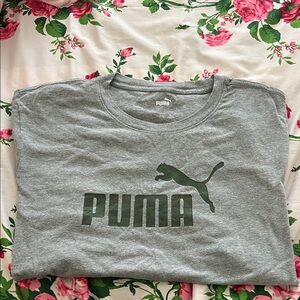 Puma Heather Gray Tee with Logo